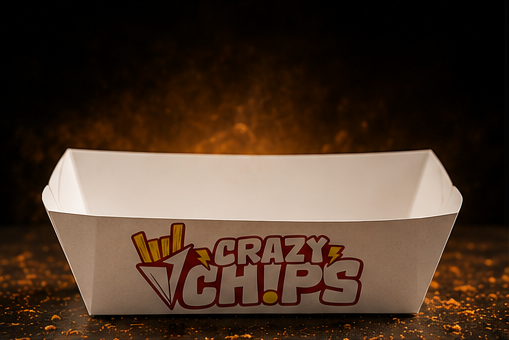 Crazy Chips takeaway container