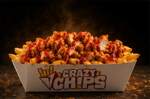 Signature red sauce drizzle